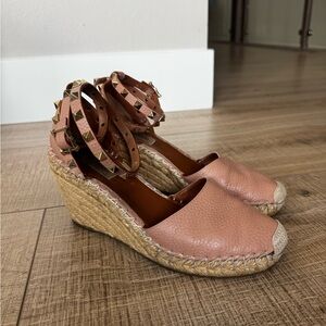 Valentino Garavani Rockstud Wedge Espadrilles